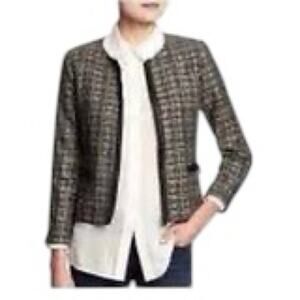 Banana Republic Tweed Blazer Jacket Office Size 4P